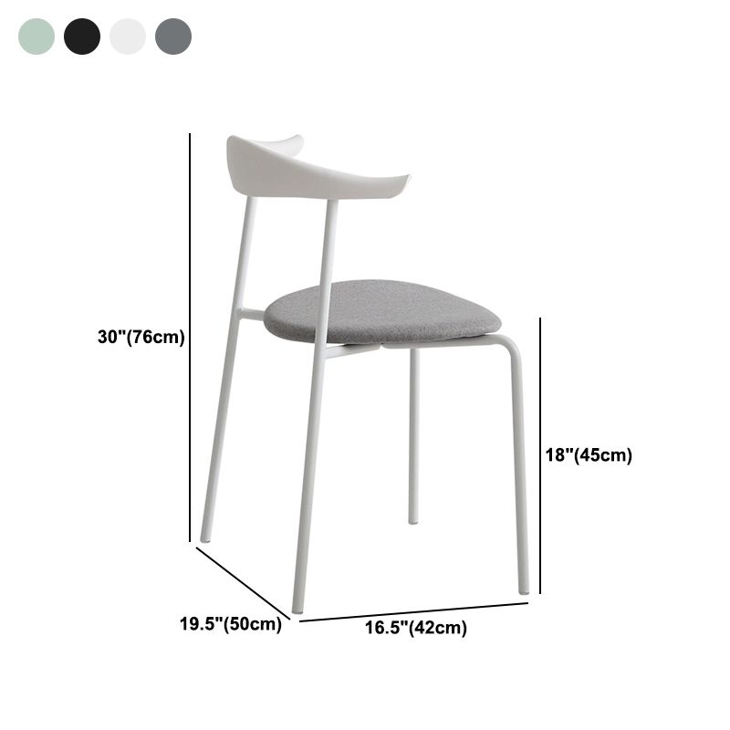 Glam Style Dining Side Chair Open Back Indoor Armless Dining Chair