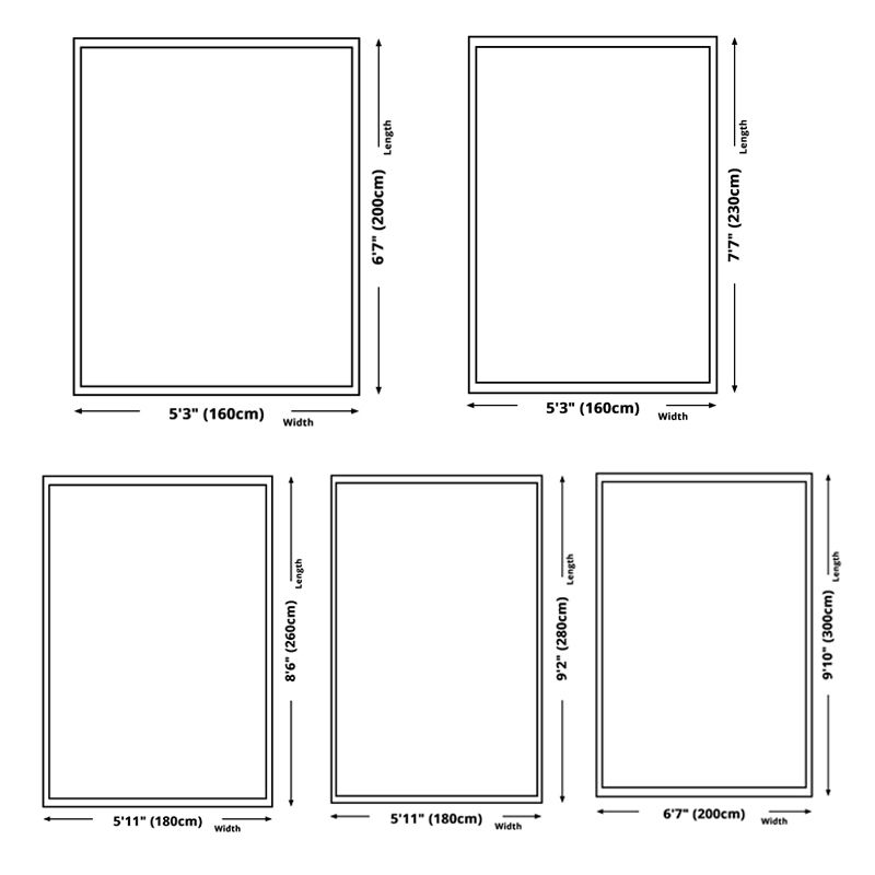 Multicolored Trendy Rug Watercolor Printed Carpet Polyester Stain Resistant Rug for Living Room