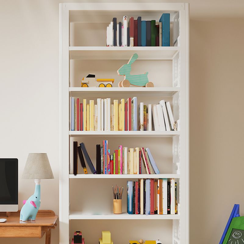 Modern Open Back Bookshelf Vertical Metal Bookcase with Shelves