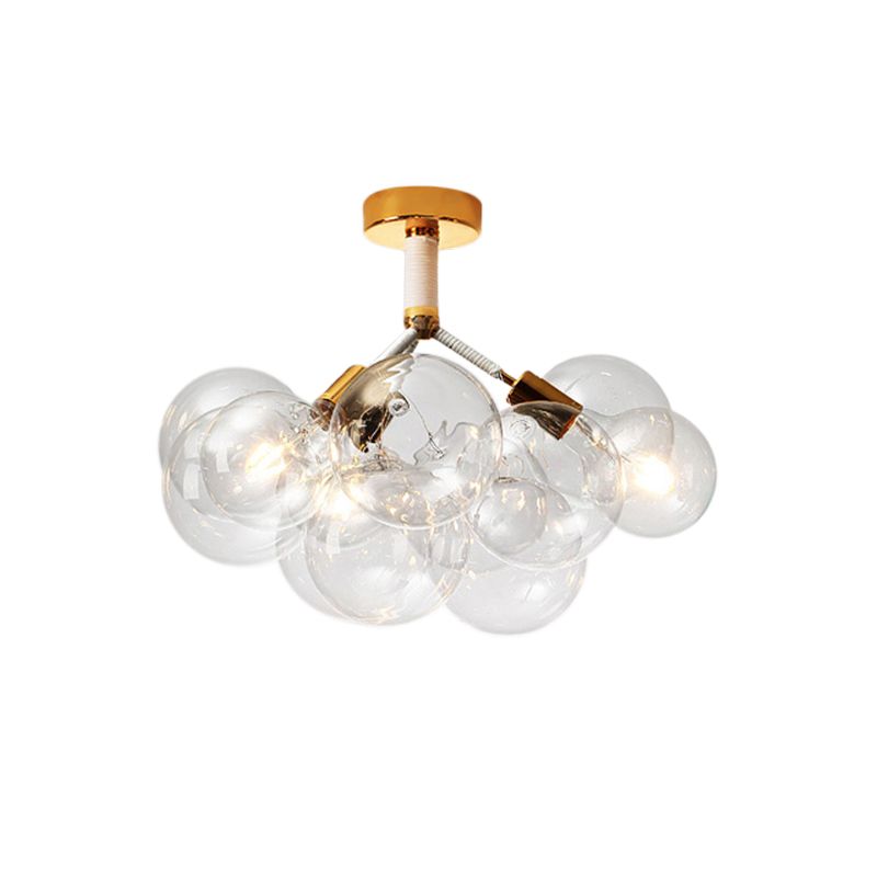 Kinderslaapkamer Hal Bubble Plafondlamp Helder glas Eenvoudige stijl Semi-inbouwlamp