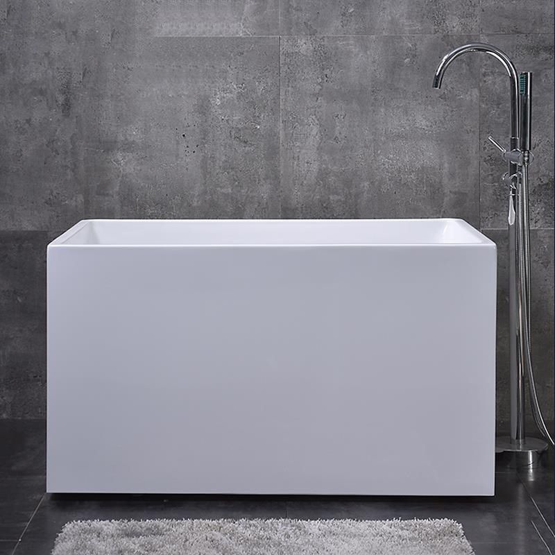 Soaking Acrylic Bathtub Antique Finish Rectangular Back to Wall Bath Tub