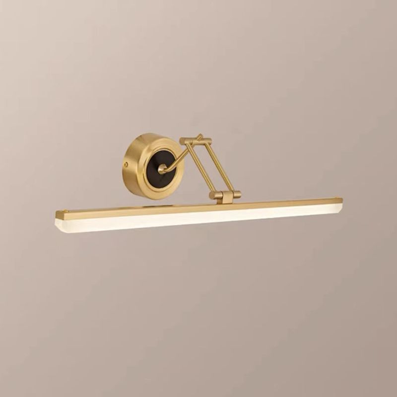Linear Shape Wall Lighting Modern Style Metal 1-Light Sconce Lamp for Shower Room
