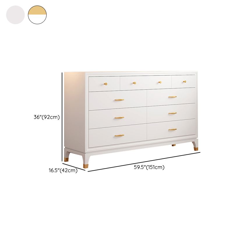 Classic Glam Storage Chest White 5/8/9 Drawers Chest , 15.6-inch Width