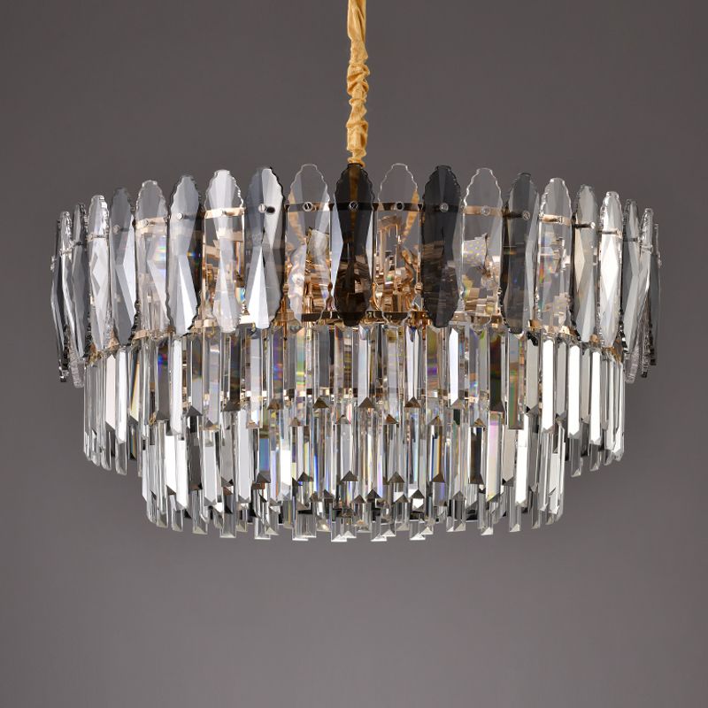 Geometric Pendant Lights Modern Crystal Pendant Lighting Fixture in Gold