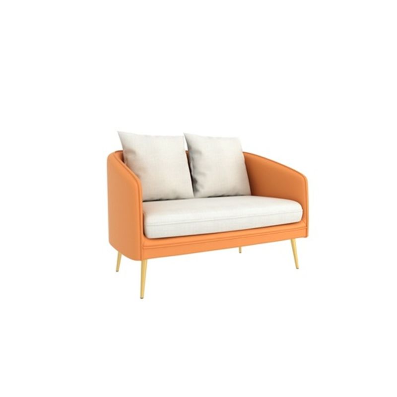 Faux Leather 27.56" W Tight Back Sofa for Living Room, Apartment