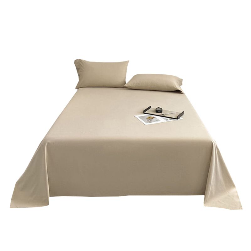 Modern Bed Sheet Set Solid Cotton Basic Fitted Sheet for Bedroom