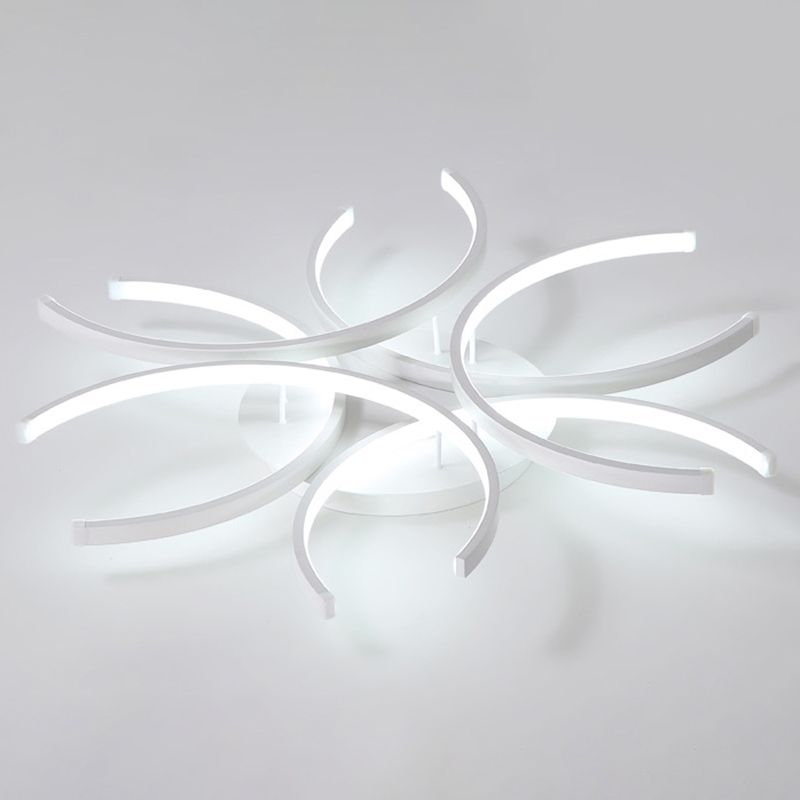 Blume Semi Flush Mount Light Acrylic Moderne Einfachheit Spülen Deckenleuchten für Wohnzimmer