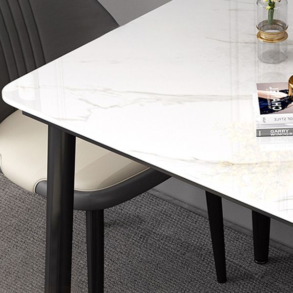 Industrial Square Shape Standard Dining Table Sintered Stone Top Dining Table for Kitchen
