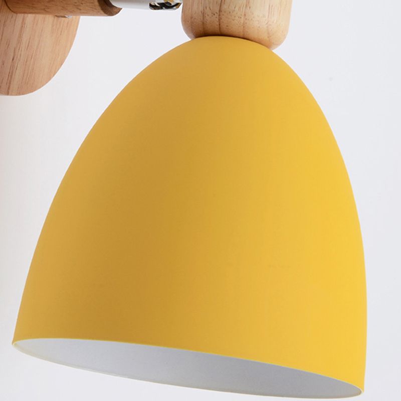 Modern Wooden Wall Sconce Light Creative Geometric Wall Light Fixture for Bedroom
