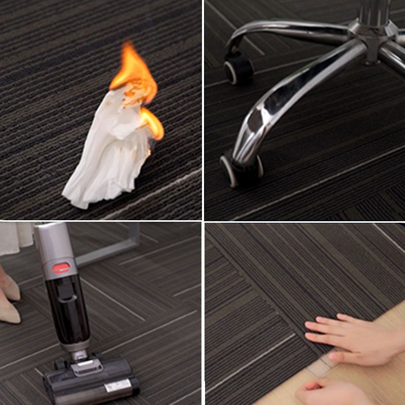 Carpet Tile Fade Resistant Non-Skid Solid Color Loose Lay Carpet Tiles Living Room