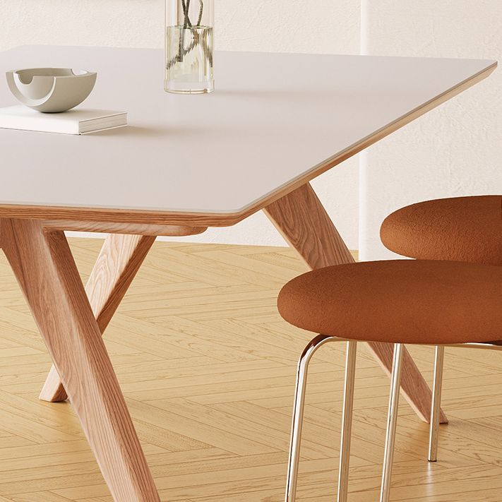 Medieval Modern Stone Dining Table 4 Ash Legs Table for Dining Room