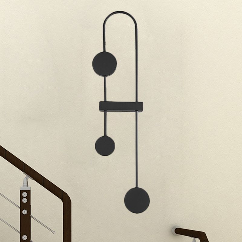 Minimalisme en application arquée noire / or 3 têtes Mur en métal LEDMINE MOURD MOURD, CHAUD / BLANC LEIL / BLANC