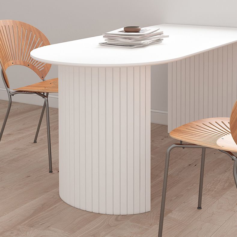 Double Pedestal Table Stone Dining Room Home Furniture with Pine Solid Wood