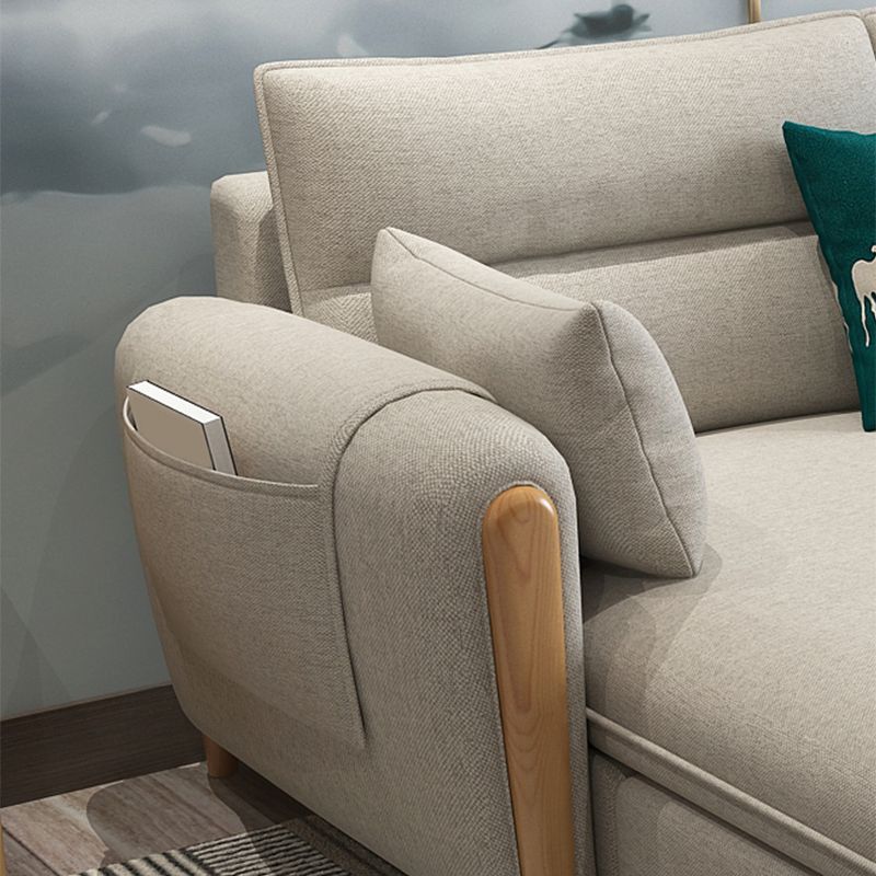 Farmhouse L-Shape Modular Reversible Furniture Sectionals for 3 People