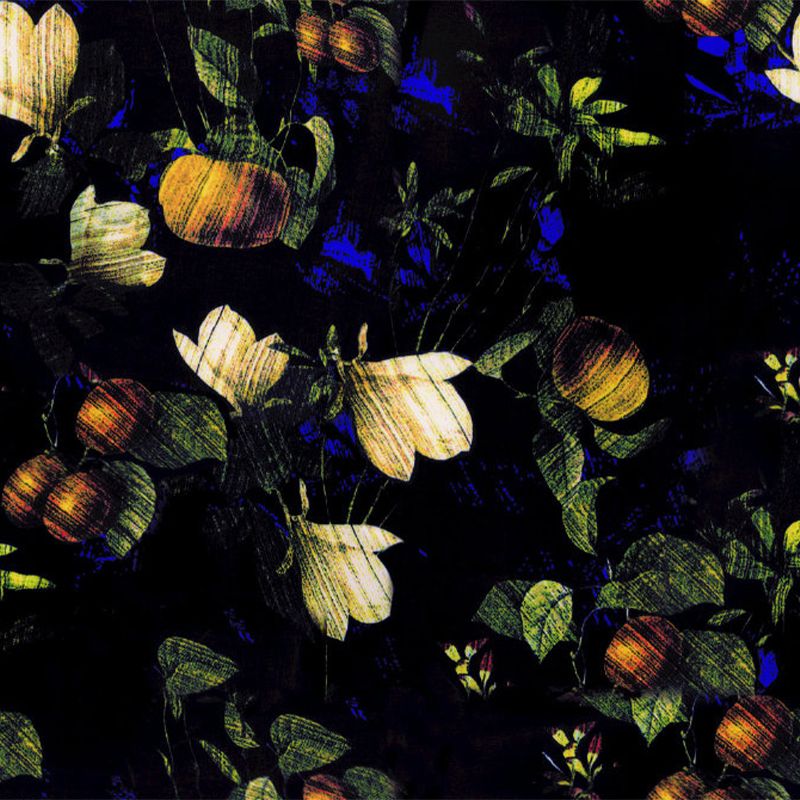 Black Florentine and Leaves Mural Wallpaper for Decoration Modern Living Room Wall Art