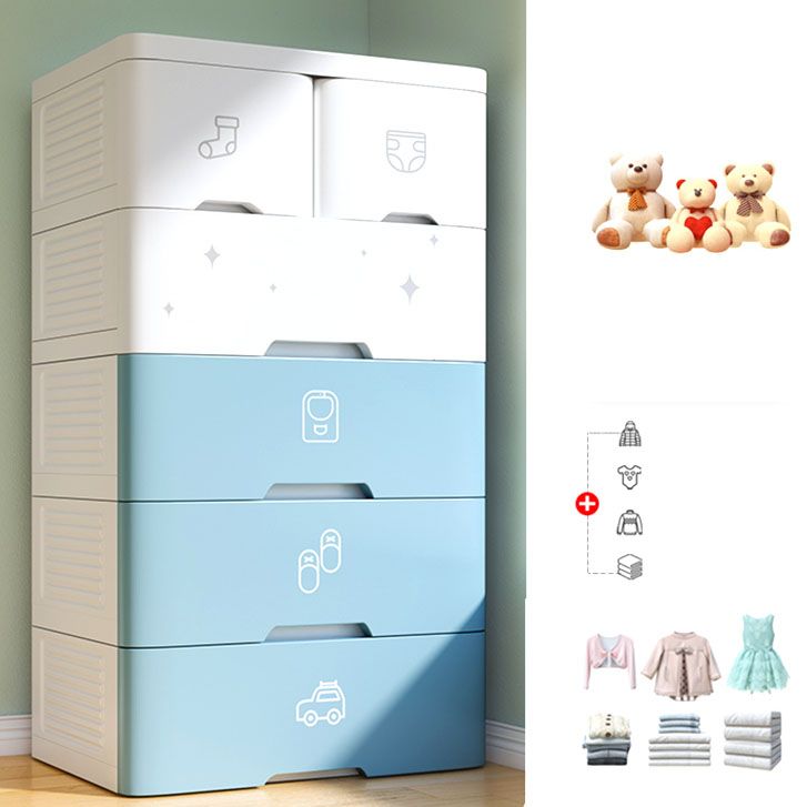 Non-Hanging Armoire Wardrobe Cabinet Plastic Storage Cabinet