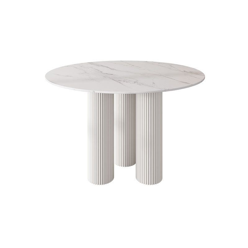 Modern 1/5 Pieces Dining Set Round Stone Dining Table for Dining Room Kitchen