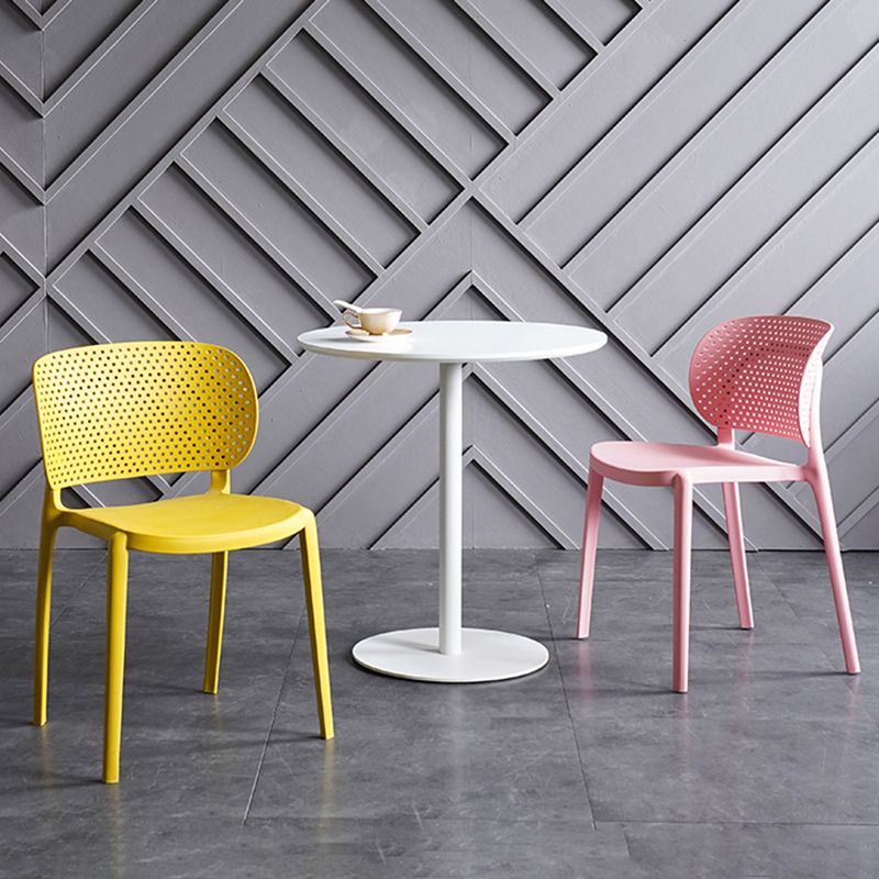 Sillas contemporáneas que cenan la silla lateral abierta plástica sin brazos para la cocina