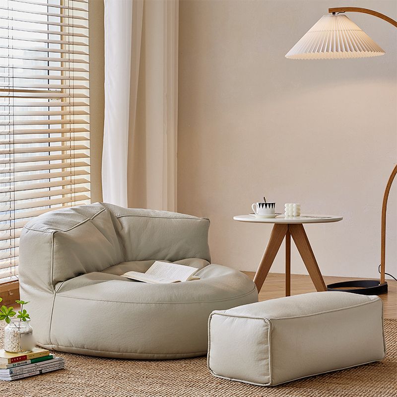 Contemporary Bonded Leather Armless Reclining Tight Back Lounge Chair