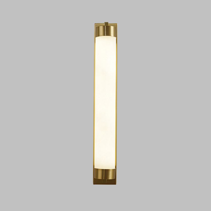 Chinese Brass Wall Light Gold LED Wall Sconce with Mica for Living Room