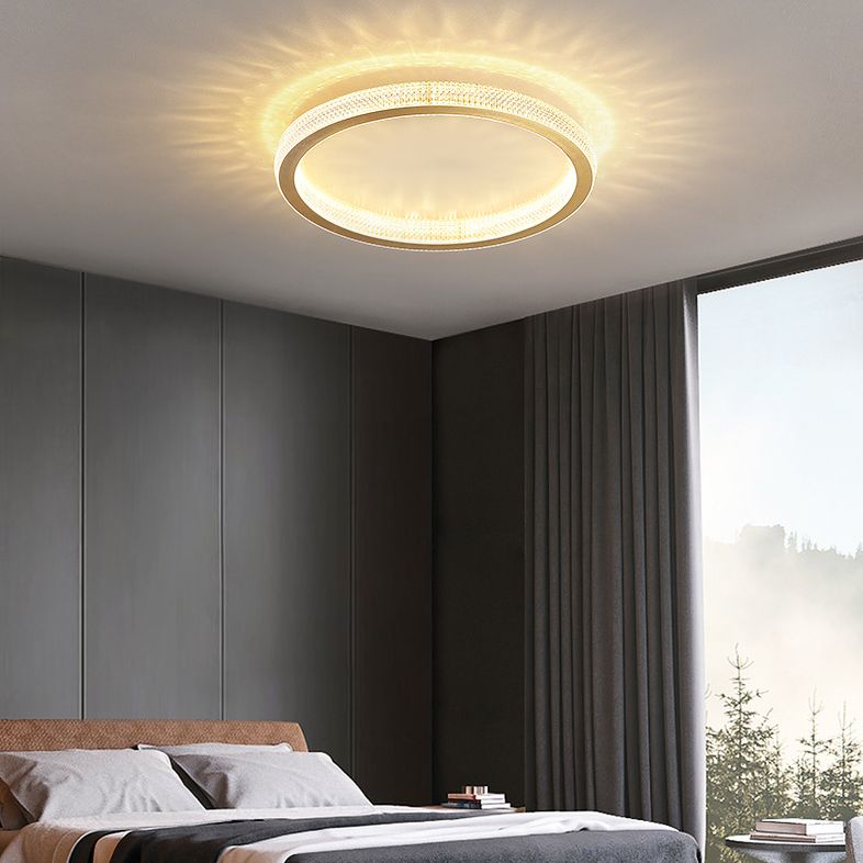Minimalistische geometrisch gevormde plafondlamp van acryl woonkamer LED-inbouwlamp in goud