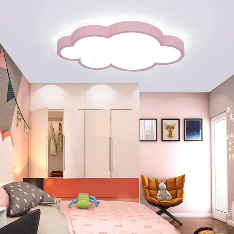 Nordic Style Flush Mount Cloud Metal LED Ceiling Light Fixture for Bedroom