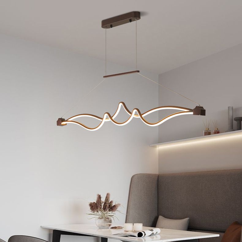 Contemporary Pendant Lights Linear Metal Island Light Fixtures