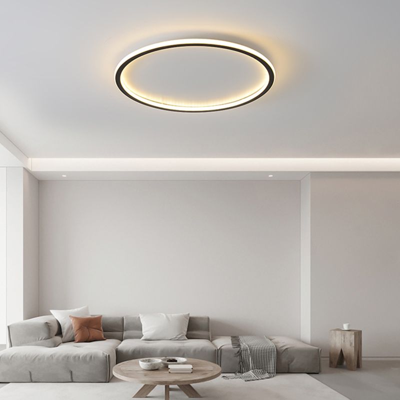 Plafonnier LED moderne et simple de forme ronde, luminaire décoratif d'intérieur, idéal pour une chambre à coucher