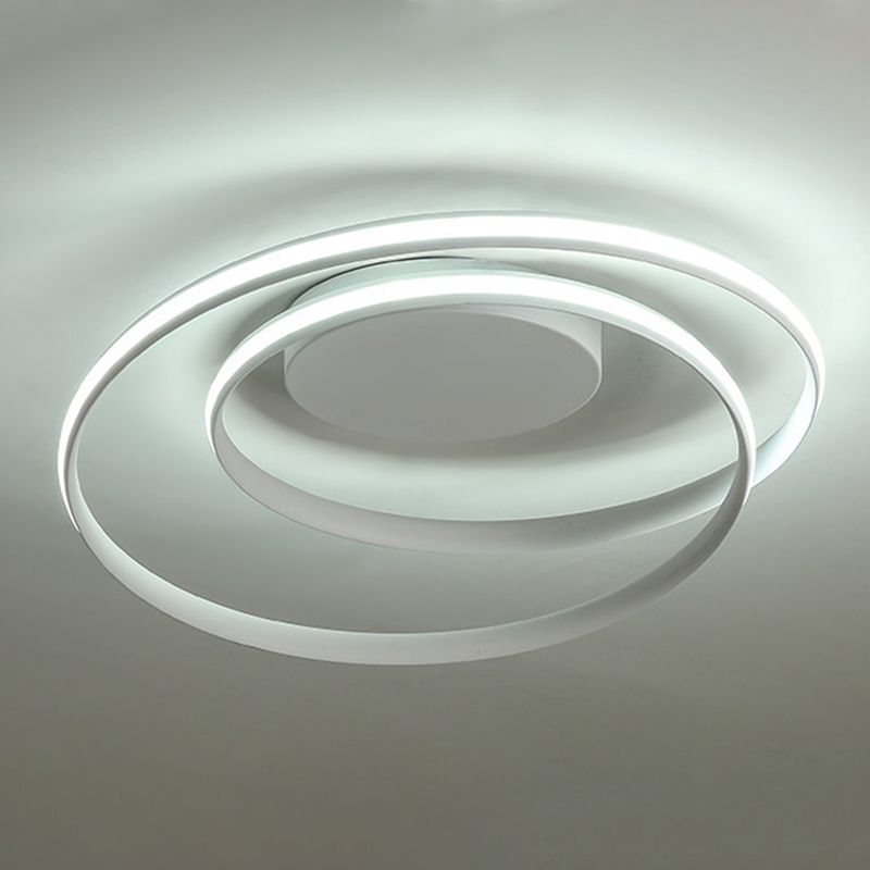 Illuminazione a montaggio semi circolare a soffitto in alluminio contemporaneo per camera da letto