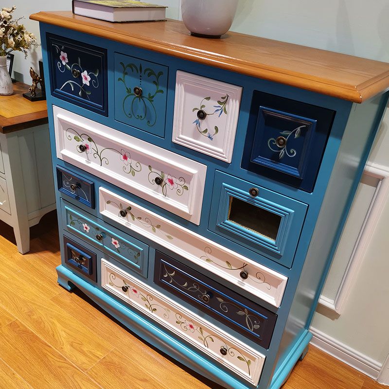 Coastal Storage Chest Dresser Wooden Dresser with Multi Drawers