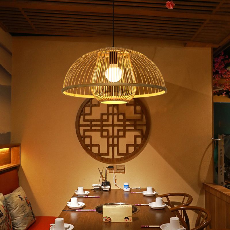 Bamboo moderne suspendu le luminaire pendentif simple pour le salon du salon