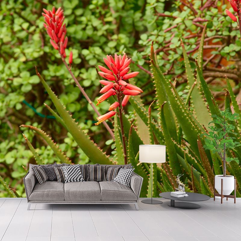 Simple Plant Wall Mural Decal for Bedroom Decoration, Moisture Resistant