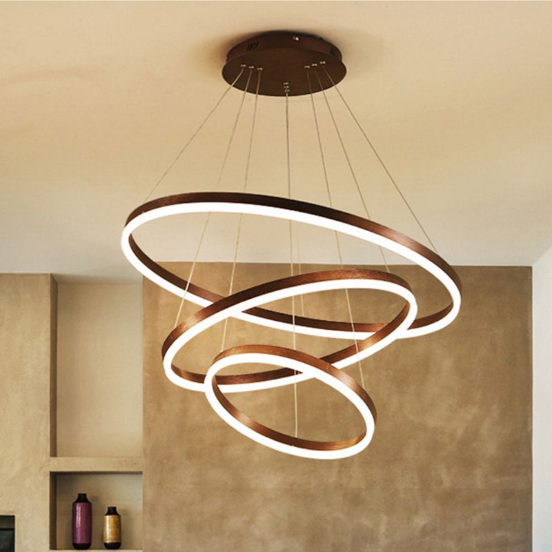 Adjustable 1 Light Linear Chandelier Lighting Fixtures Modern Style Metal Chandelier Light