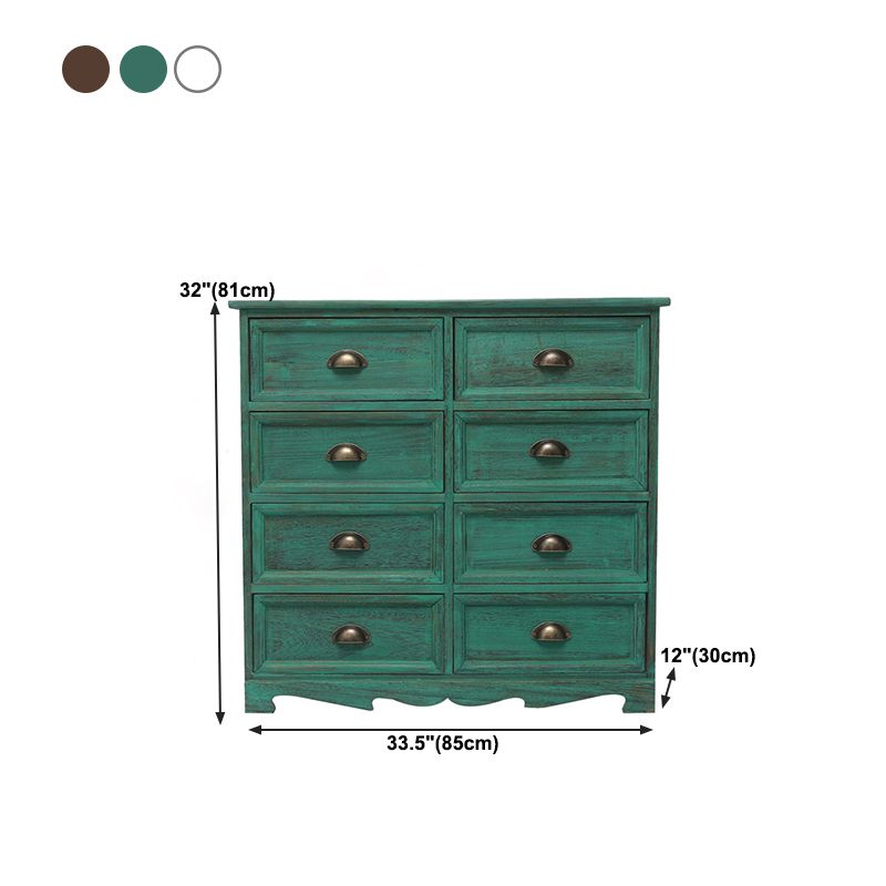Traditional Style Storage Chest Bedroom Vertical Wooden Storage Chest Dresser with Drawers