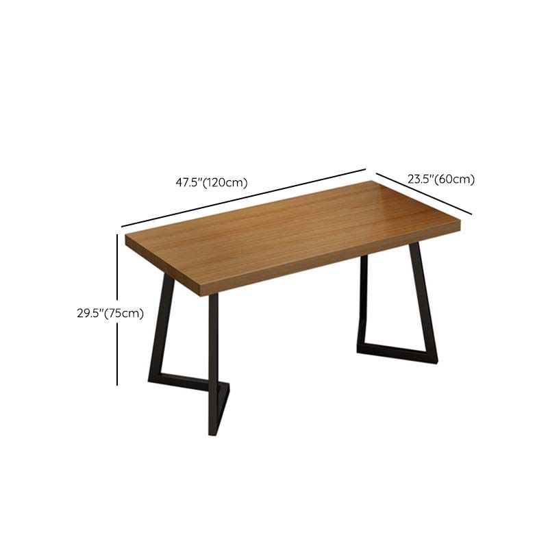 Industrial Double Pedestal Dining Table Wood Table for Cafe Bar