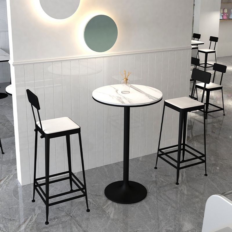 Nordic Style Barstool Indoor Metal 4 Legs Bar Stool for Coffee Shop
