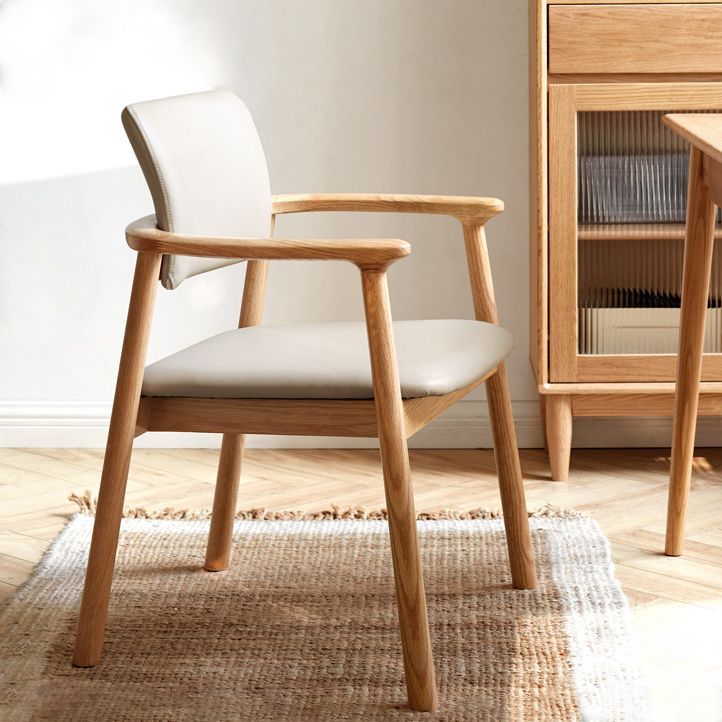 Contemporary Wood Open Back Dining Arm Chair(Set of 1/2/4/6/8)