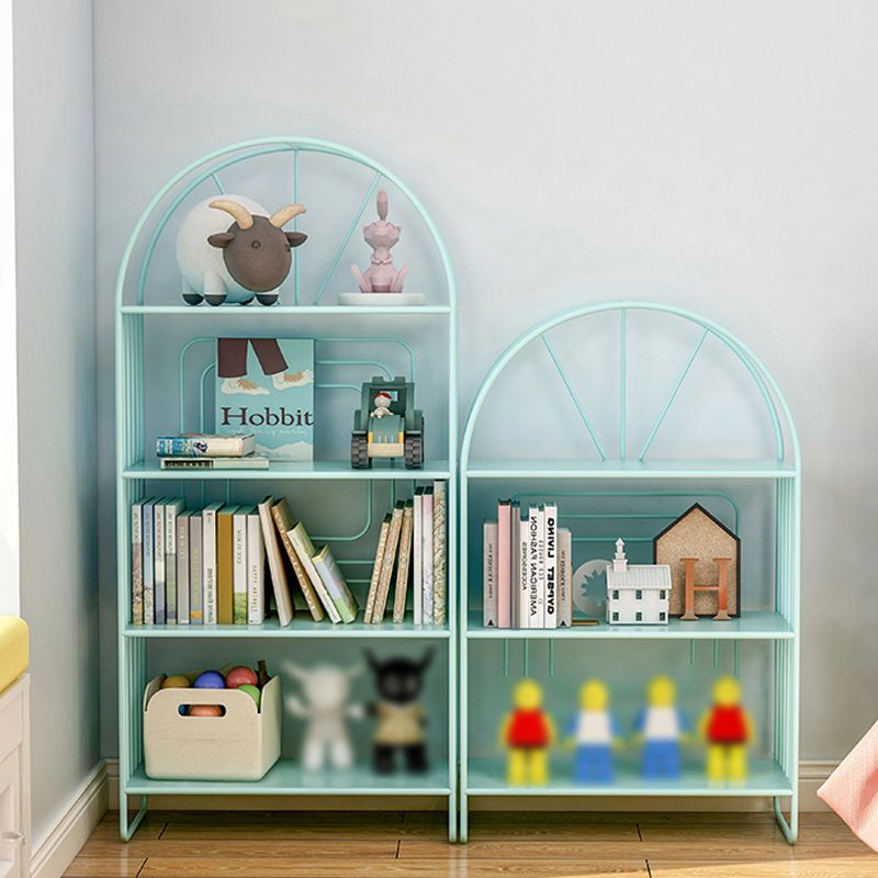 Modern Metal Bookcase Standard Open Back Bookshelf with Shelves