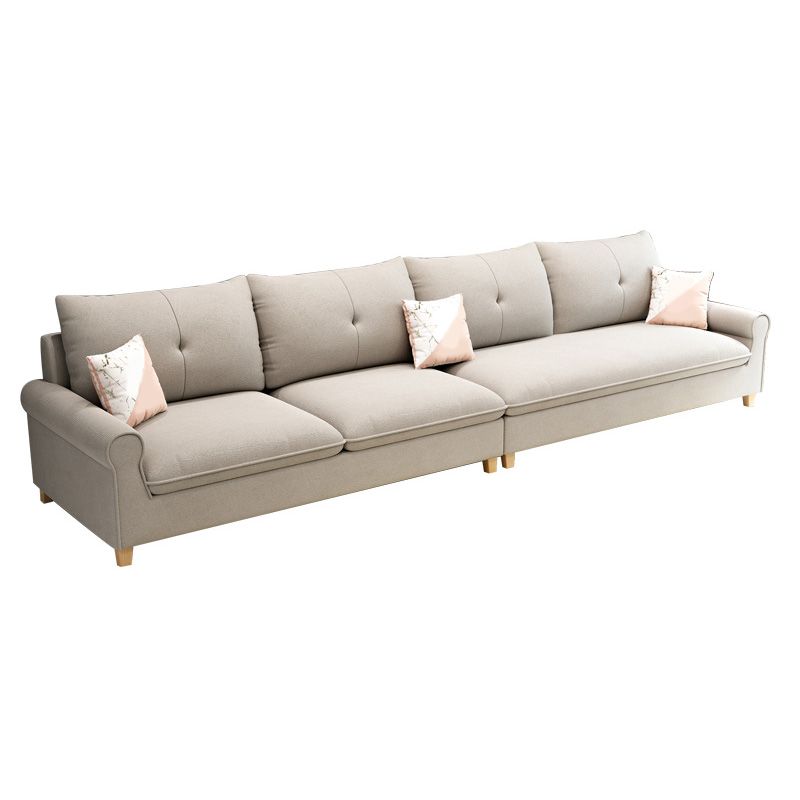 Round Arm Modular Furniture Sectionals with Storage for Living Room