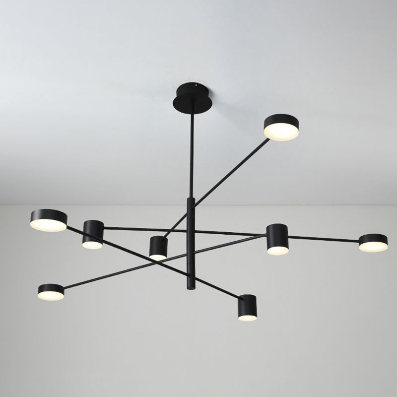 Candeleras colgantes de forma de cilindro de estilo contemporáneo luces colgantes colgantes de metal