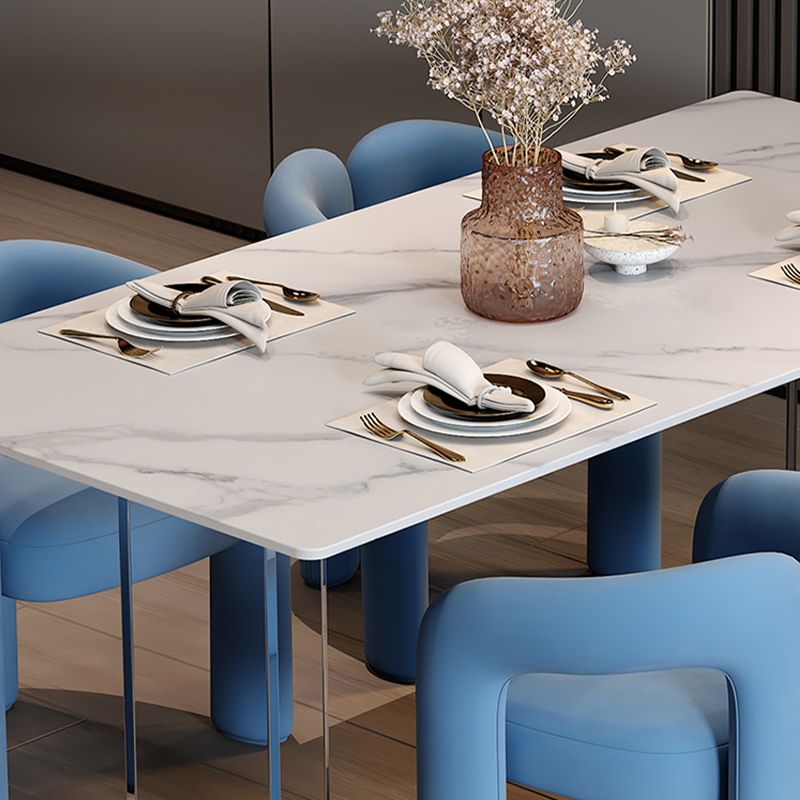 Modern Style Upholstered Dining Chair Open Back Dining Arm Chair