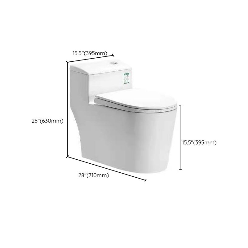 Modern Ceramic Siphon Jet Toilet Bowl Floor Mount Flush Toilet with Toilet Seat