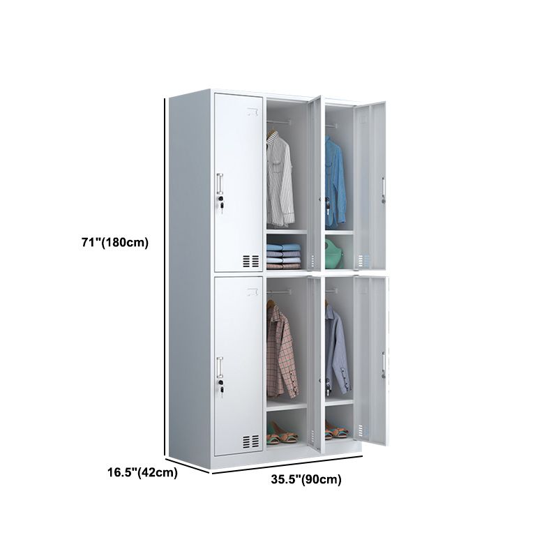 Contemporary Wardrobe Metal White Colour Wardrobe Closet for Bedroom