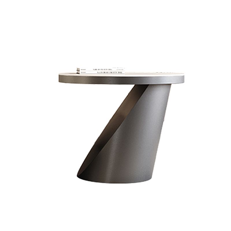 Metal Craft Grey Coffee Table with Circular Nested Single Foot Base Coffee Table