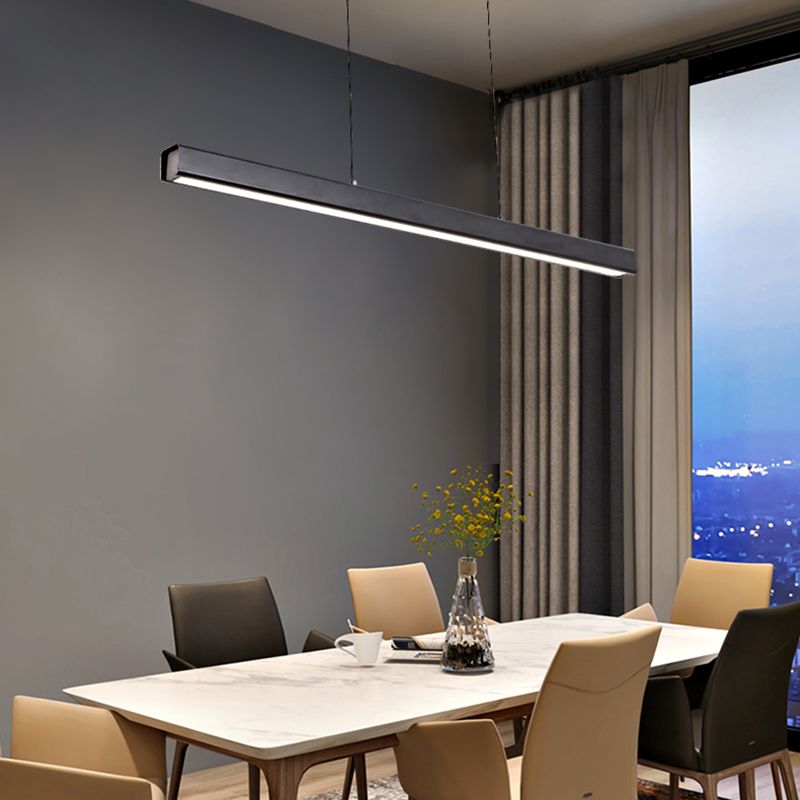 Long Strip Island Lampe Nordic Modern Style LED Hängende Licht für Esszimmer