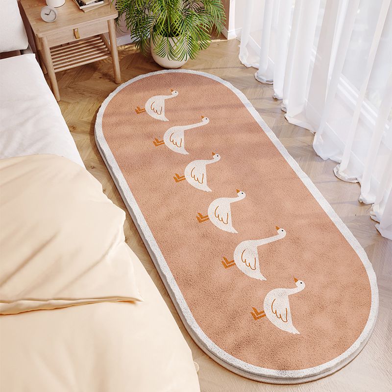 Dark Blue Carpet Polyester Whale Carpet Non-Slip Backing Carpet for Home Decor