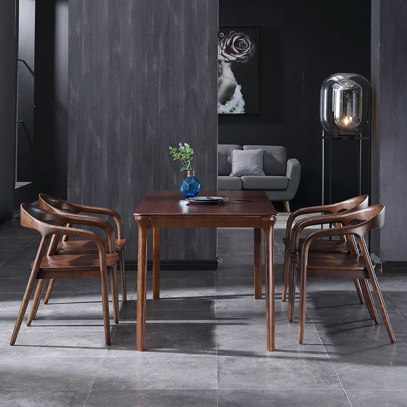 Juego de sillas de madera de fresno de estilo tradicional, sillones con respaldo abierto para cocina y comedor