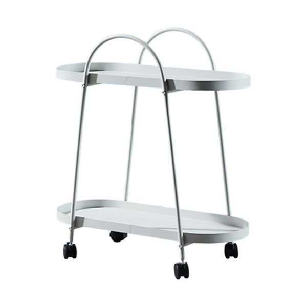 25.2"H Rolling Modern Prep Table Metal Rectangular Prep Table for Dining Room