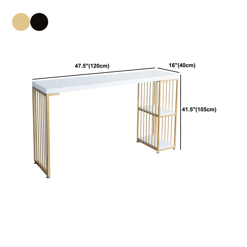Glam 1/3 Pieces Bar Table Set Rectangle Wood Counter Table with Stools for Dining Room
