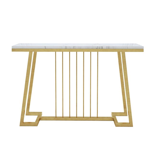 Modern Console Accent Table Antique Finish Sofa Console Table in Marble